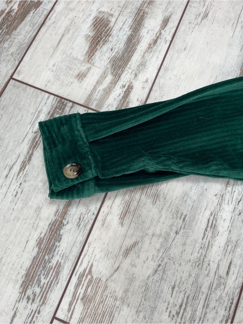 BETTER BE Emerald Green Corduroy Shacket Womens Small Oversized Shirt Jacket - Picture 13 of 13